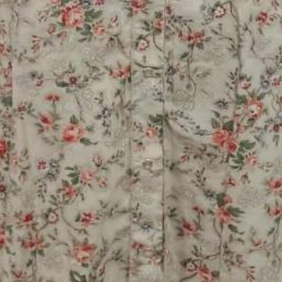 RALPH LAUREN Prairie Peasant Skirt / Pearl Snap Buttons + Pretty Calico Print - Picture 9 of 12